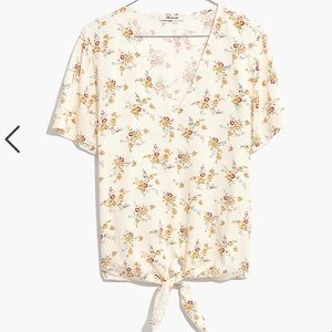 Madewell Novel Tie-Front Top in Window Box Floral